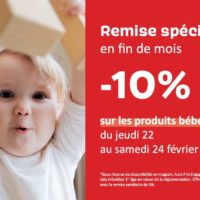 Février : -10% sur les produits bébé en fin de mois