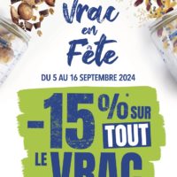 Du 5 au 16 septembre, -15% sur le vrac pour fêter la rentrée