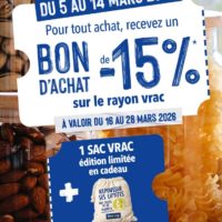 Du 16 au 28 mars, -15% sur le vrac pour faire le plein de bons produits